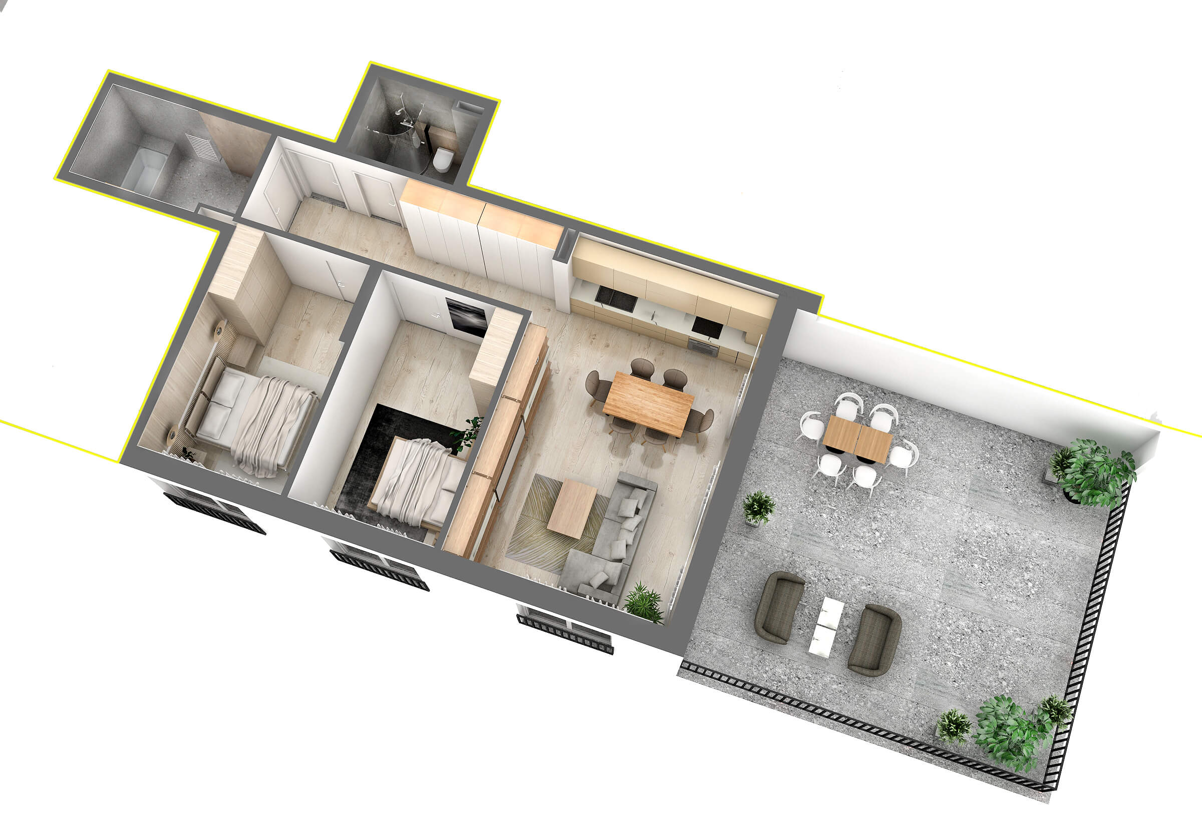 Penthouse Apartment 3 rooms type P3